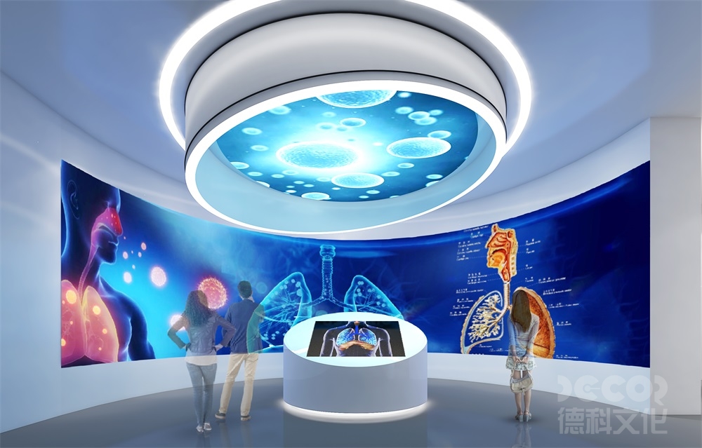 如何通過色彩和燈光體現(xiàn)生物科技展廳設(shè)計的主題？
